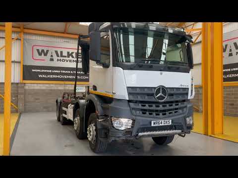 New In Stocklist For Sale: MERCEDES BENZ AROCS 3240 *EURO 6* 8X4 HOOKLOADER – 2014 – WR64 DXS