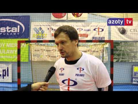 Michał Kubisztal przed meczem Azoty Puławy   MMTS Kwidzyn