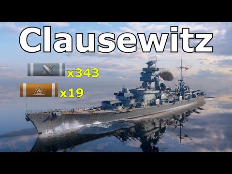 World of WarShips Clausewitz - 5 Kills 299K Damage