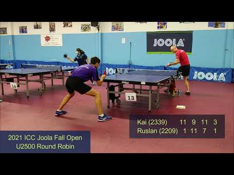 Kai (2339) vs Ruslan (2209) at ICC Joola Open on 8-29-2021
