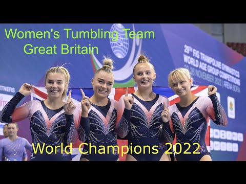 Women's Team Tumbling World Champions 2022 - Great Britain