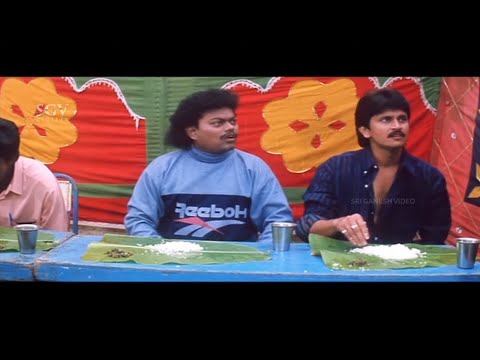 ತಿಥಿ ಊಟಕ್ಕೆ ಬಂದು ಗಂಡಿನ ಕಡೆಯವರು ಅಂತ Build Up ತಗೋತಿರುವ ಸಾಧು Comedy | Jee Boomba Kannada Movie Parts 02
