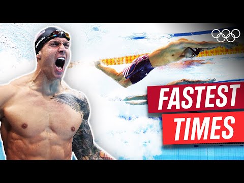 Top 10 BEST times at the 100m freestyle! 🏊