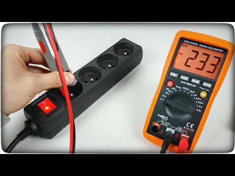 Jak zmierzyć napięcie przemienne AC multimetrem w gniazdku 230V~ ?