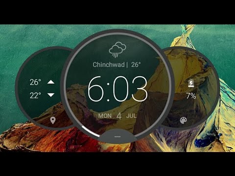 The Moto Z force weather time and battery widget on other Motorola devices
