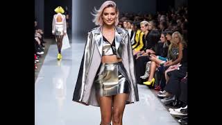 Metallic Two Piece With a Jacket #maximalistfashion #fashiontrends #womensfashion #fashionshow