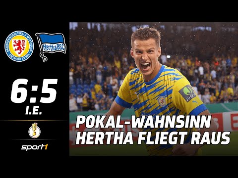 Eintracht Braunschweig vs Hertha BSC 4:4 (6:5 i.E.) | Tore und Highlights 1.Runde DFB-Pokal | SPORT1