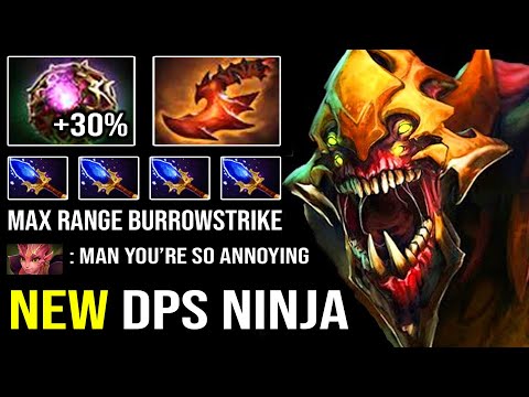 CRAZY Ninja Carry Sand King 100% Annoying Level 30 Max Range Burrowstrike Brutal Epicenter DPS DotA