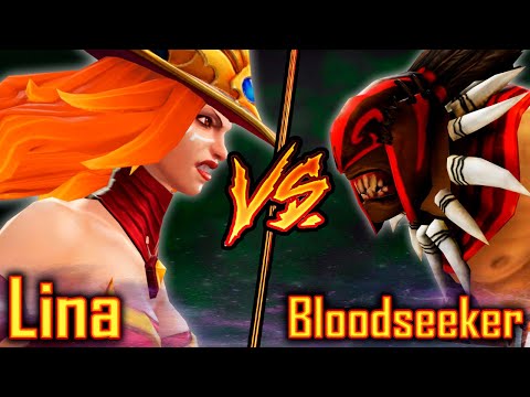 Dota 2 Lina VS Bloodseeker | 7.29d DOTA 2 Battle