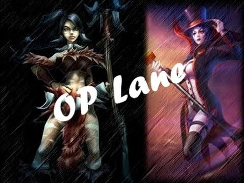 Lol - Le Blanc and Nidalee bot lane (+ Ashe Hunger Games)
