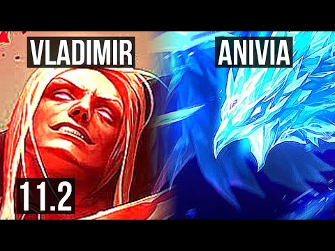 VLADIMIR vs ANIVIA (MID) | 10/1/6, 600+ games, 1.1M mastery, Legendary | EUW Diamond | v11.2