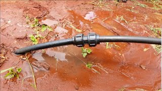how to fix broken water pipe HDPE pipe leakage repair with Coupler HDPE pvc pipe fittings