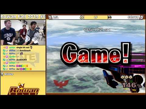 Rowan Fall 2019 #6: ASL (Sheik) Vs. Gdawg (Falcon) - LF