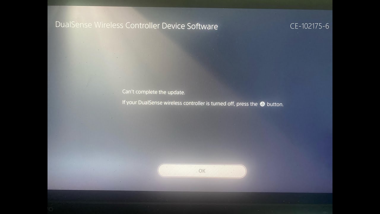 Fixed PS5 Controller Update Error Code CE-102175-6 | DualSense Can’t complete the update