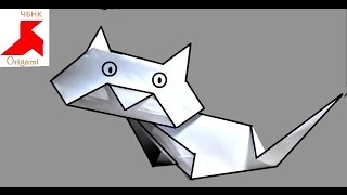Как сделать оригами КОТА из бумаги А4 своими руками?