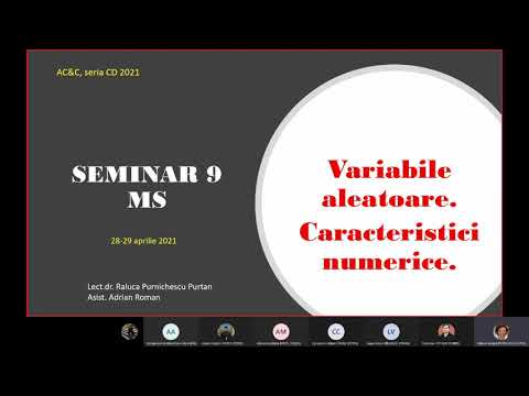 Seminar 9 Variabile aleatoare si caracteristici numerice CD