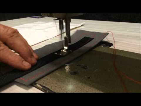 Demonstrates the process for installing a heavy duty sewing ...