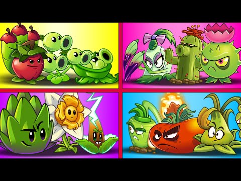 Random 4 Best Plant Teams - Who Will Win? - PvZ 2 Team Plant Vs Team Plant