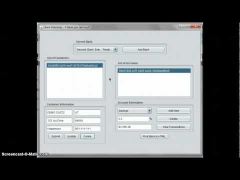 Simple Bank in Java (Bank Objects/GUI) | Kent C. Dodds
