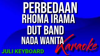 Download lagu PERBEDAAN - Rhoma irama | karaoke nada wanita | lirik | dut band mp3
