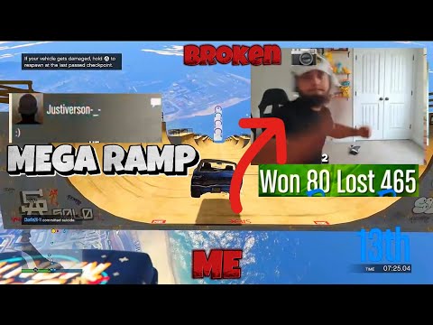 WORST MEGA RAMP Race in Gta 5 HISTORY (I broke my faceCam) Dont play this….