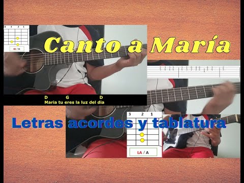 BENDITA ERES TU, CANTO A MARIA, LETRAS, ACORDES Y TABLATURA