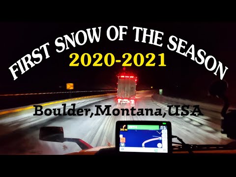 FIRST SNOW OF THE SEASON 2020-2021@Boulder, Montana, USA.