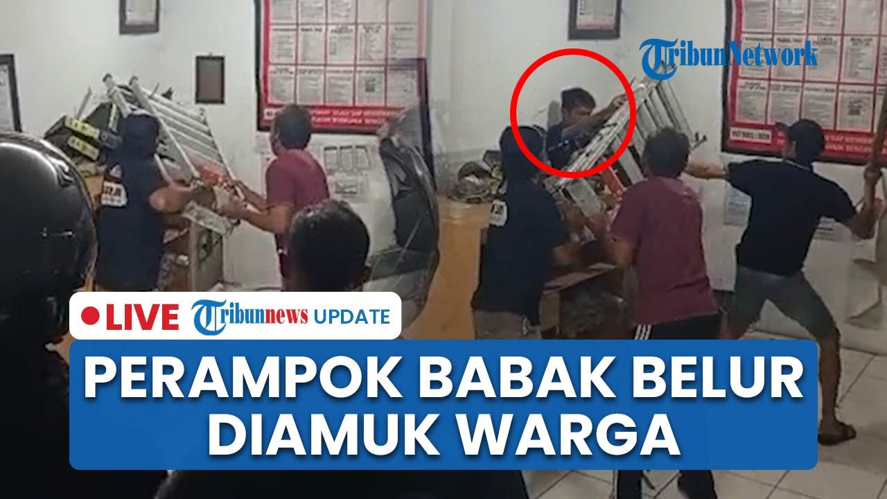 LIVE: Perampok Bersajam di Minimarket Sumedang Lukai 2 Kasir, Pelaku Babak Belur Diamuk Massa