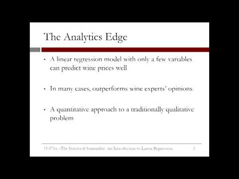 2.2.15 An Introduction to Linear Regression - Video 8: Comparing the Model to the Experts