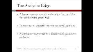 2.2.15 An Introduction to Linear Regression - Video 8: Comparing the Model to the Experts
