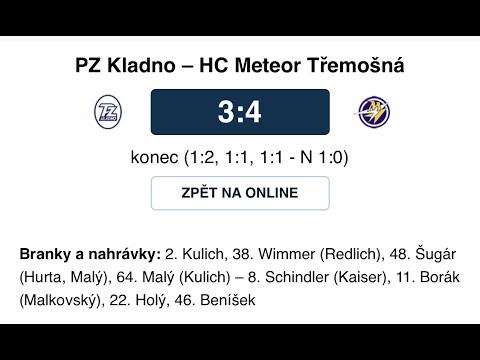 16.kolo PZ Kladno vs HC Meteor Třemošná