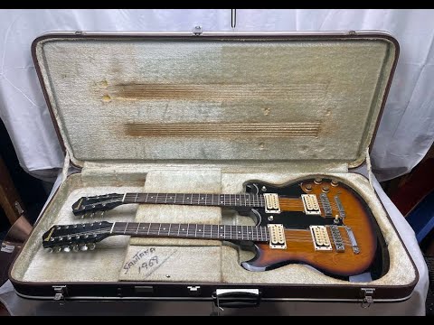Ibanez Studio Series ST1200 Studio Twin 6/12 Double Neck doubleneck Guitar with Case MIJ Made In Japan 1978 - Brown Sunburst image 26