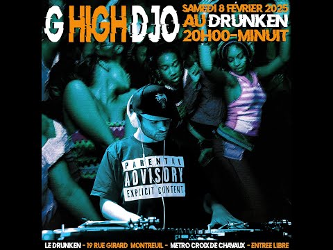 G High Djo - Reggae, Hip Hop, Bass Music, Jungle, Techno - DJ Set au Drunken (08/02/2025)