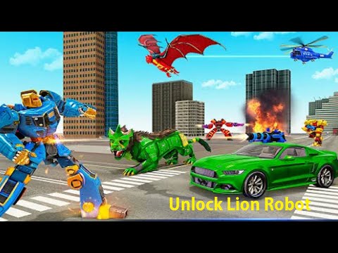 Unlock- Lion Robot Car Game 2021 – Flying Bat Robot Games #7 | Best Mobile games
