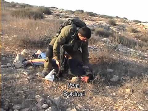 Nasser Nawaj’a getting arrested for being in the ’buffer zone’ of the settlement of Susiya