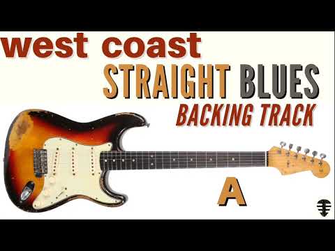 West Coast Straight Blues backing track in A