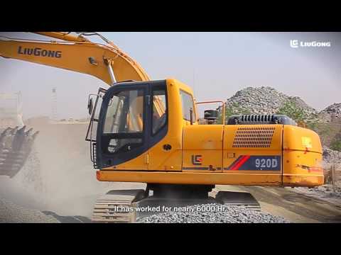 Liugong excavator working demonstration