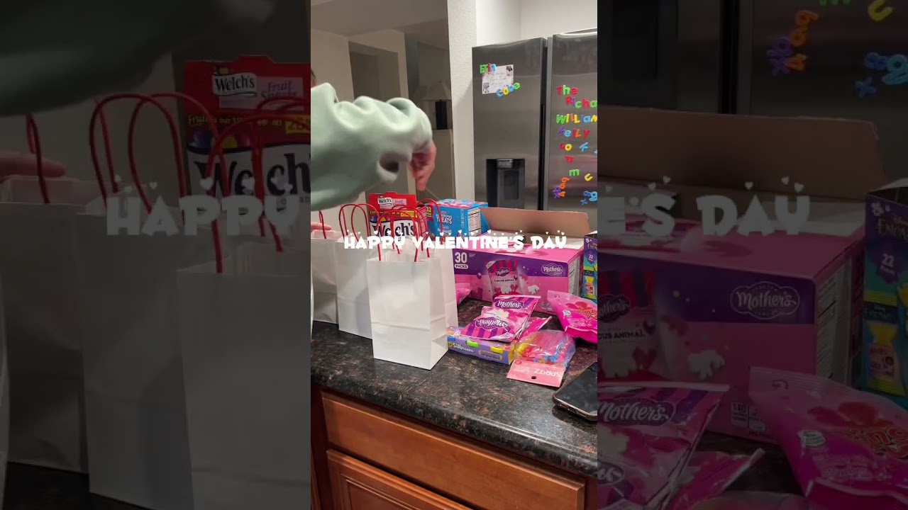 Valentines Day Bags #happyvalentinesday #girlmom #blackballerina #toddlermomlife #goodiebags