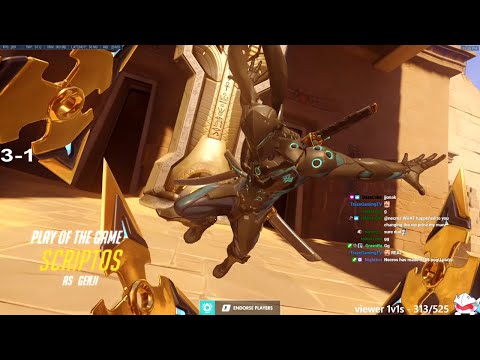 NECROS NANO GENJI GOD - POTG! [ OVERWATCH SEASON 25 TOP 500 ]