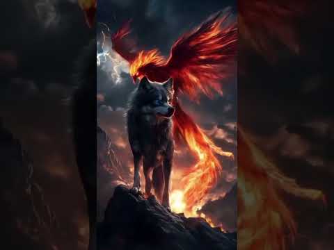 Ai fun entertainment "From Silent Wolf to Flaming Phoenix | Epic Transformation" #short #shorts #ai