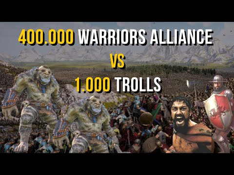 400.000 Spartans and Footman Warriors Alliance vs 1000 Trolls - UEBS 2