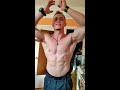 Natural Musclegod teenager Robert Stan flex home and pec bounce