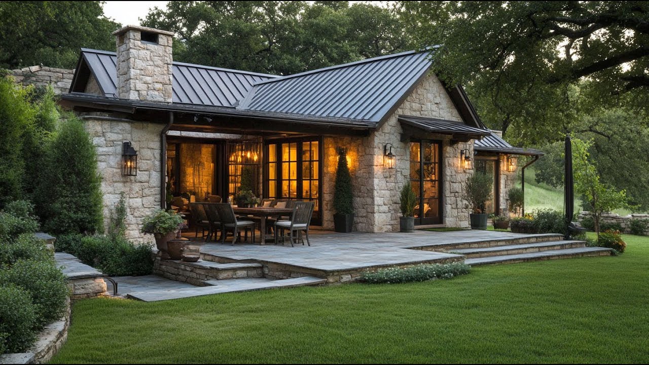 Modern Rustic Stone House Designs – Cozy Living Amidst Nature