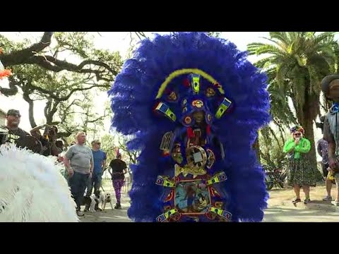 WATCH: Mardi Gras Indians hit the streets of New Orleans