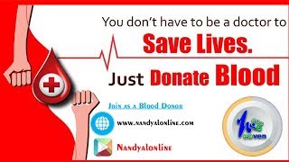 Save Lives Just Donate Blood- Nandyalonline