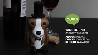 Qualy Kurkentrekker Wine Hound - Bruin