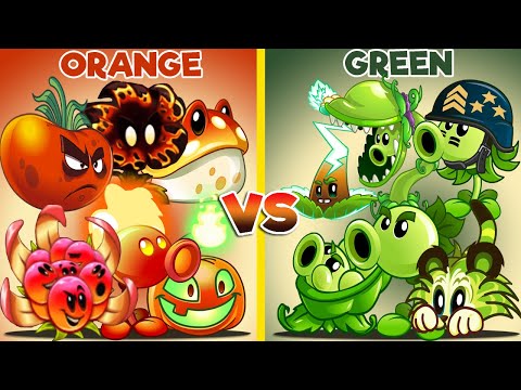 PvZ 2 Team Green Vs Orange-That Team Plant Will Win?