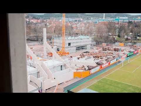 Die Baustelle Ernst-Abbe-Sportfeld - Impressionen nach dem Jahreswechsel