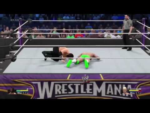First Wrestlemania match from my career mode in WWE 2K15