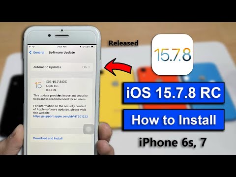 New Update for iPhone 6s, 7 - iOS 15.7.8 RC Released - How to Install iOS 15.7.8 RC on iPhone 6s, 7